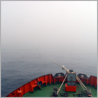 туман в Охотском море